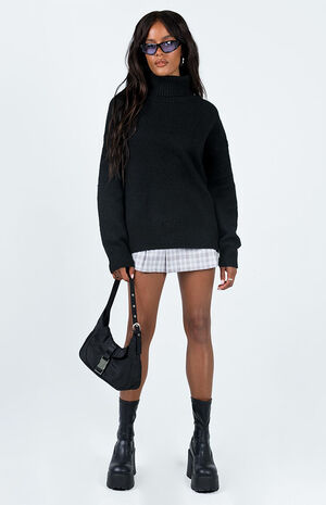 Eco Black Oswin Turtleneck Sweater image number 3
