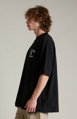 Black University Crew Neck T-Shirt image number 3