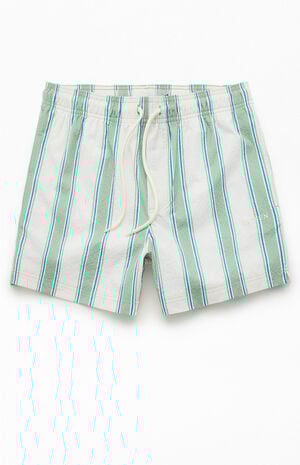 Greenland Striped&nbsp;Seersucker 4.5" Swim Trunks image number 1