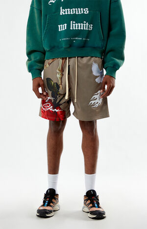 Deadly Rose Mesh Basketball Shorts image number 2