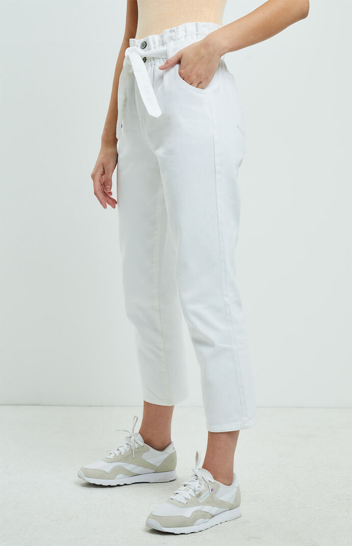 white paper bag jeans