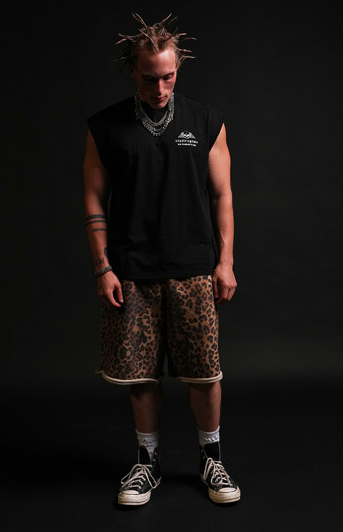 セブンイレブン 冬ギフト 2025 No Tomorrow x Civil Active Leopard Skull Sweat Shorts | PacSun ウェア