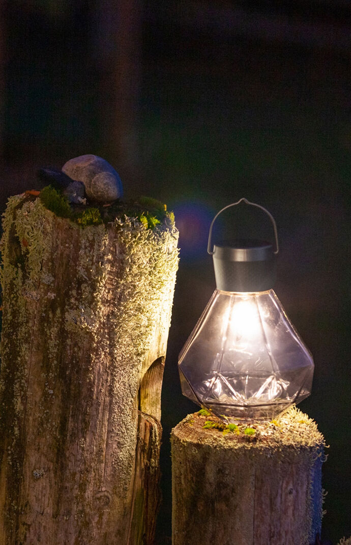 Smoke Solar Gem Lantern