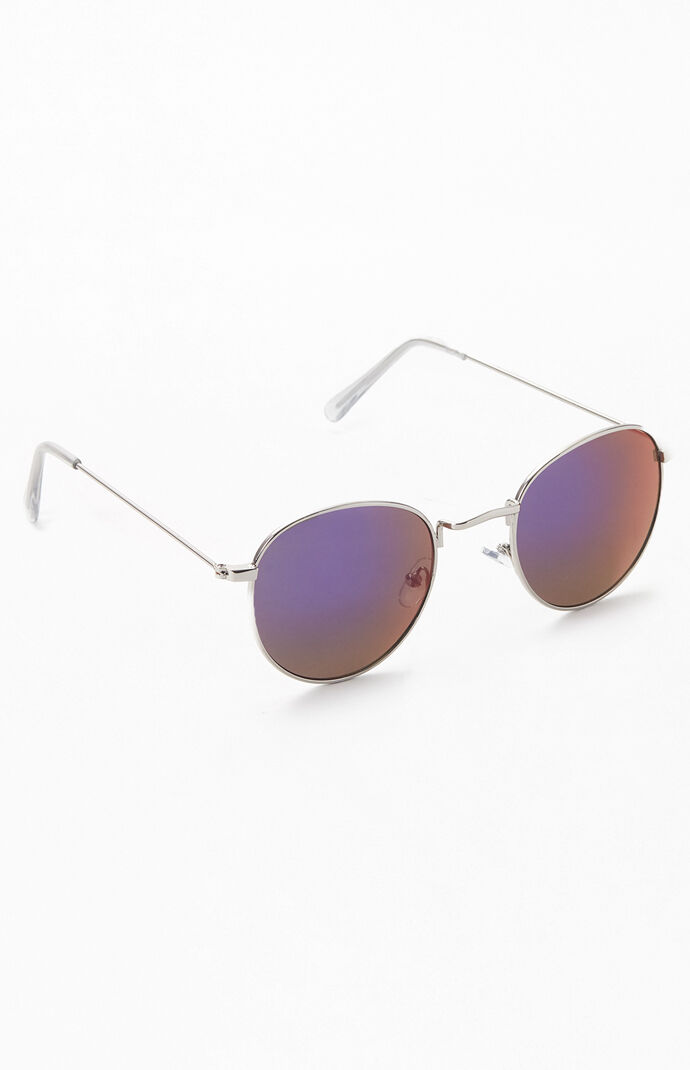 Purple Lennon Round Sunglasses