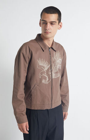 By PacSun Waxed Zip Up Jacket image number 1