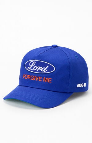 Blue Lord&nbsp;Forgive&nbsp;Me Snapback Hat image number 4
