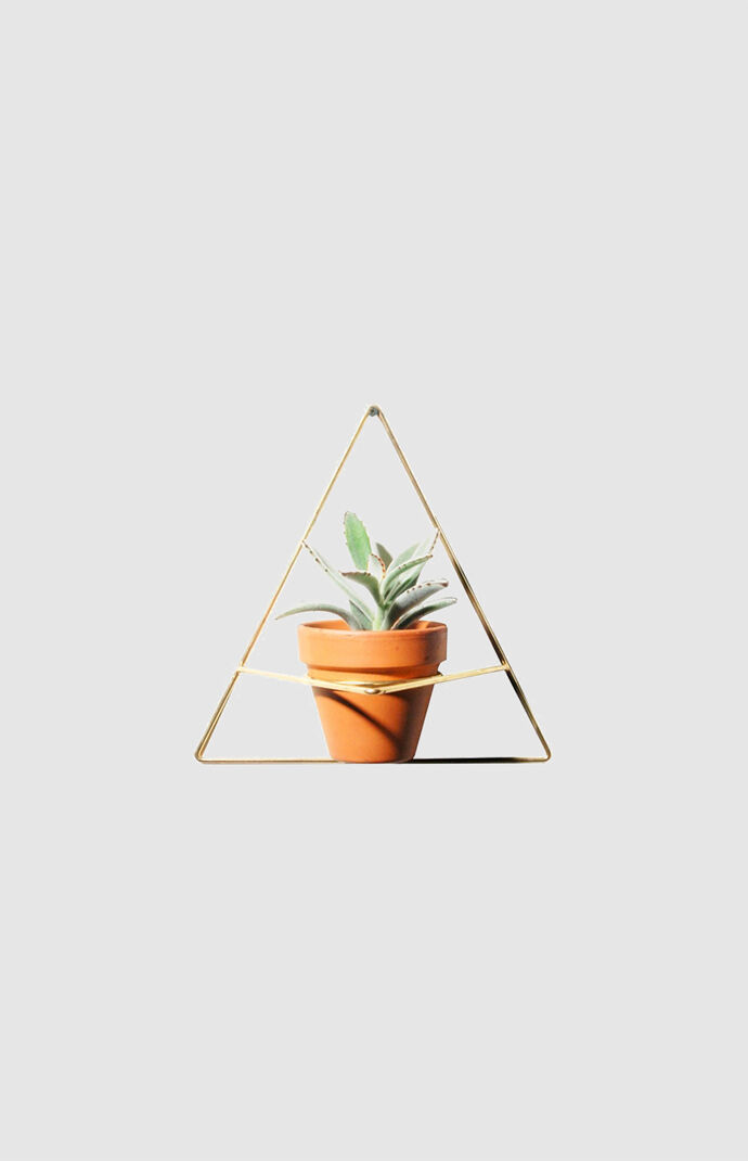 Copper Rust Triangle Wall Planter