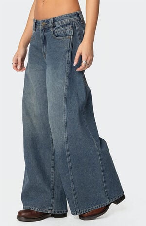 Hilla Side Split Baggy Jeans image number 3