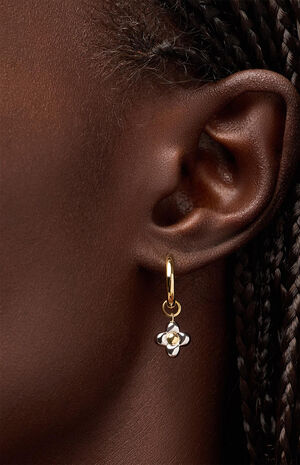 Liora Flower Hoop Earrings image number 5