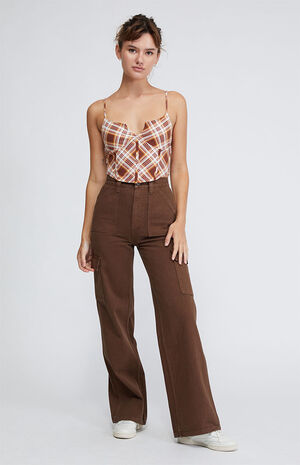 Plaid Marine Notched Tank Top image number 4