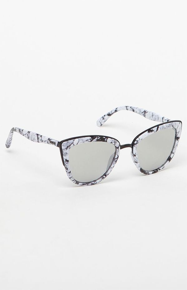 Quay Australia Marble Cat-Eye Sunglasses - White Marble My Girl Marble Sunglasses - Quay Australia my girl cat eye  main image 3