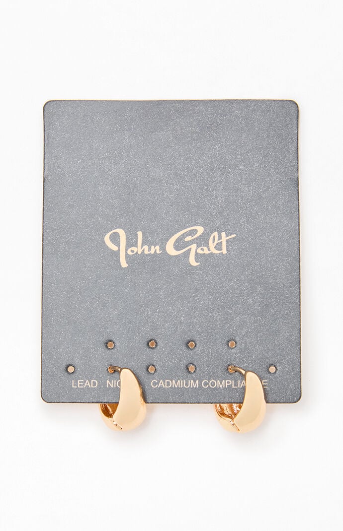 John Galt Gold Chunky Hoop Earrings