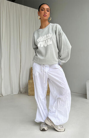 Bubble Text Crew Neck Sweatshirt image number 2