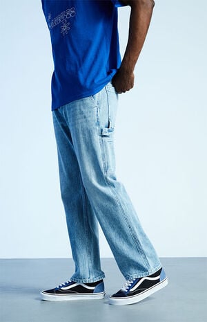 Medium Indigo Straight Carpenter Jeans image number 3