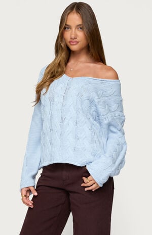 Inga Oversized Cable Knit Sweater image number 2