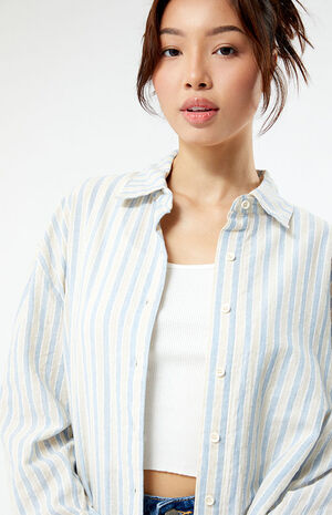 Amore Striped Oversized Shirt image number 2
