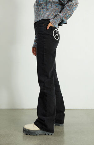 Eco Peace & Love High Waisted Bootcut Jeans image number 3
