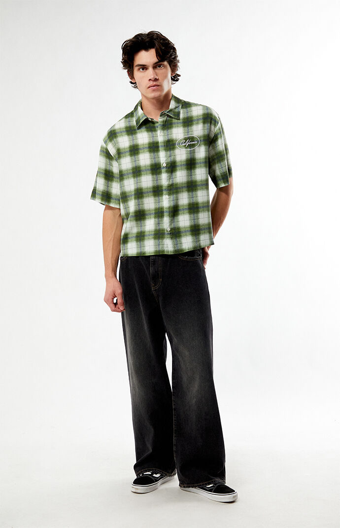 Pacsun Dirt Green Woven Camp Shirt | Pacsun