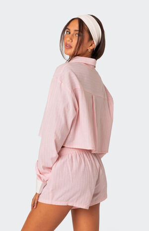 Lea Cropped Button Up Shirt image number 2