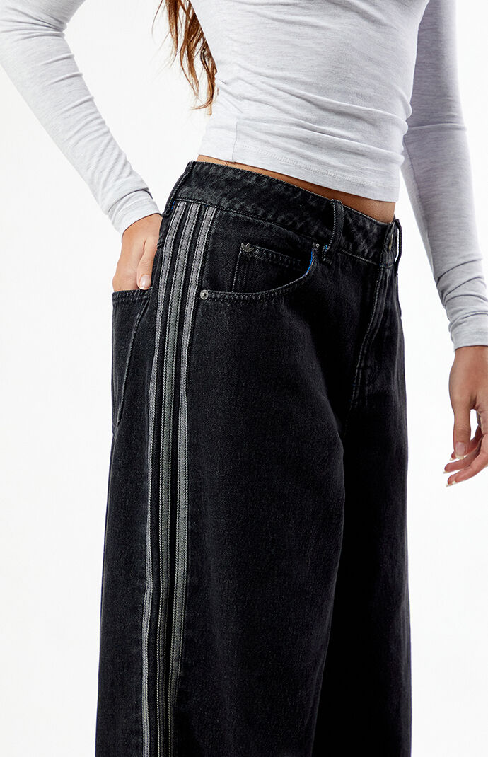 adidas Black Firebird Adilenium Denim Track Pants | Pacsun
