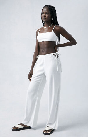 Cutout Drawstring Pants image number 1