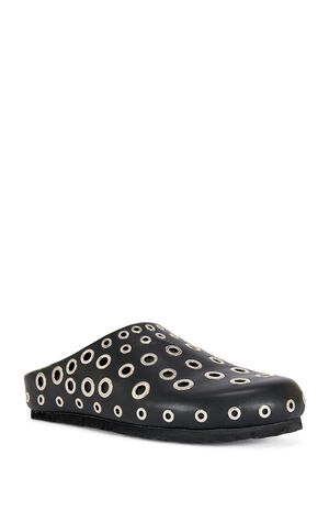 Women's Black Marsha Grommet Flat Mules image number 2