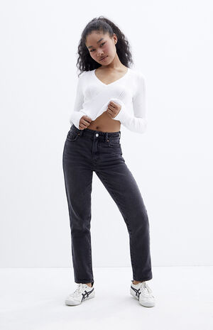 Black Mom Jeans image number 1