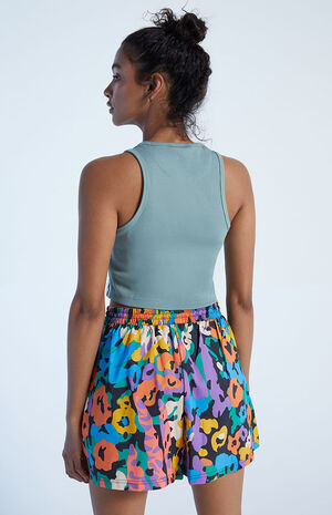 Green Ribbed Tank Top image number 3