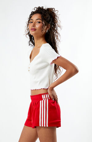 Pointelle Rose Short Sleeve Sweater image number 2