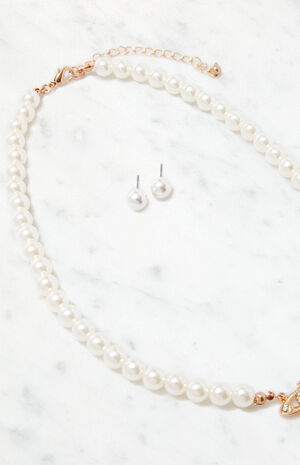 Alien Pearl Choker & Earring Pack image number 2