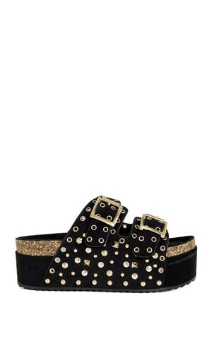Women's Kaegan Black Flatform Sandals image number 1