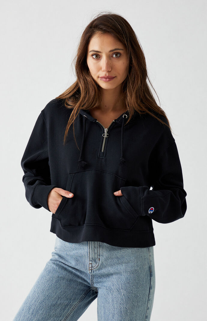 Champion half best sale zip hoodie women's