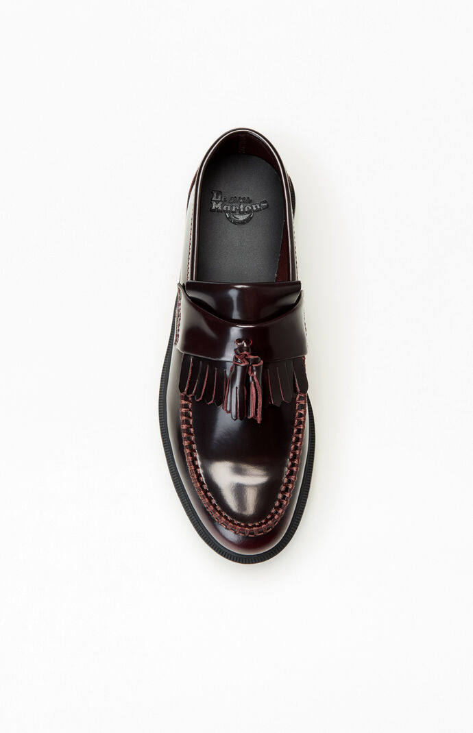 Dr Martens Cherry Red Arcadia Adrian Leather Tassel Loafers