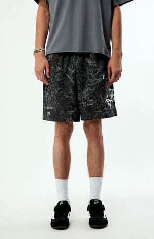 Thorns Camo Baggy Fleece Sweat Shorts image number 1