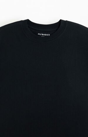 Black Basic Oversized T-Shirt image number 2