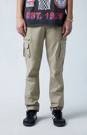 Eco Stretch Olive Slim Cargo Pants image number 1