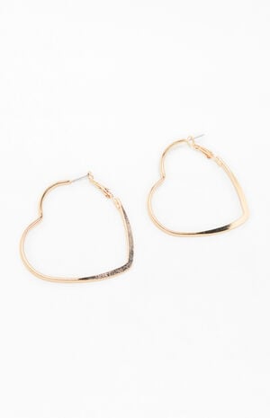 Mega Heart Hoop Earrings image number 3