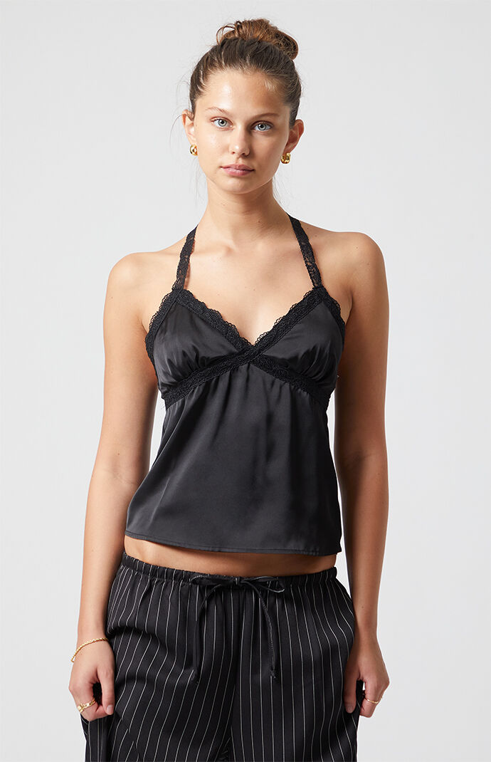 【新品】OMMO SATIN DRAPE TANK TOP Edikted Imani Satin Tank Top | Pacsun