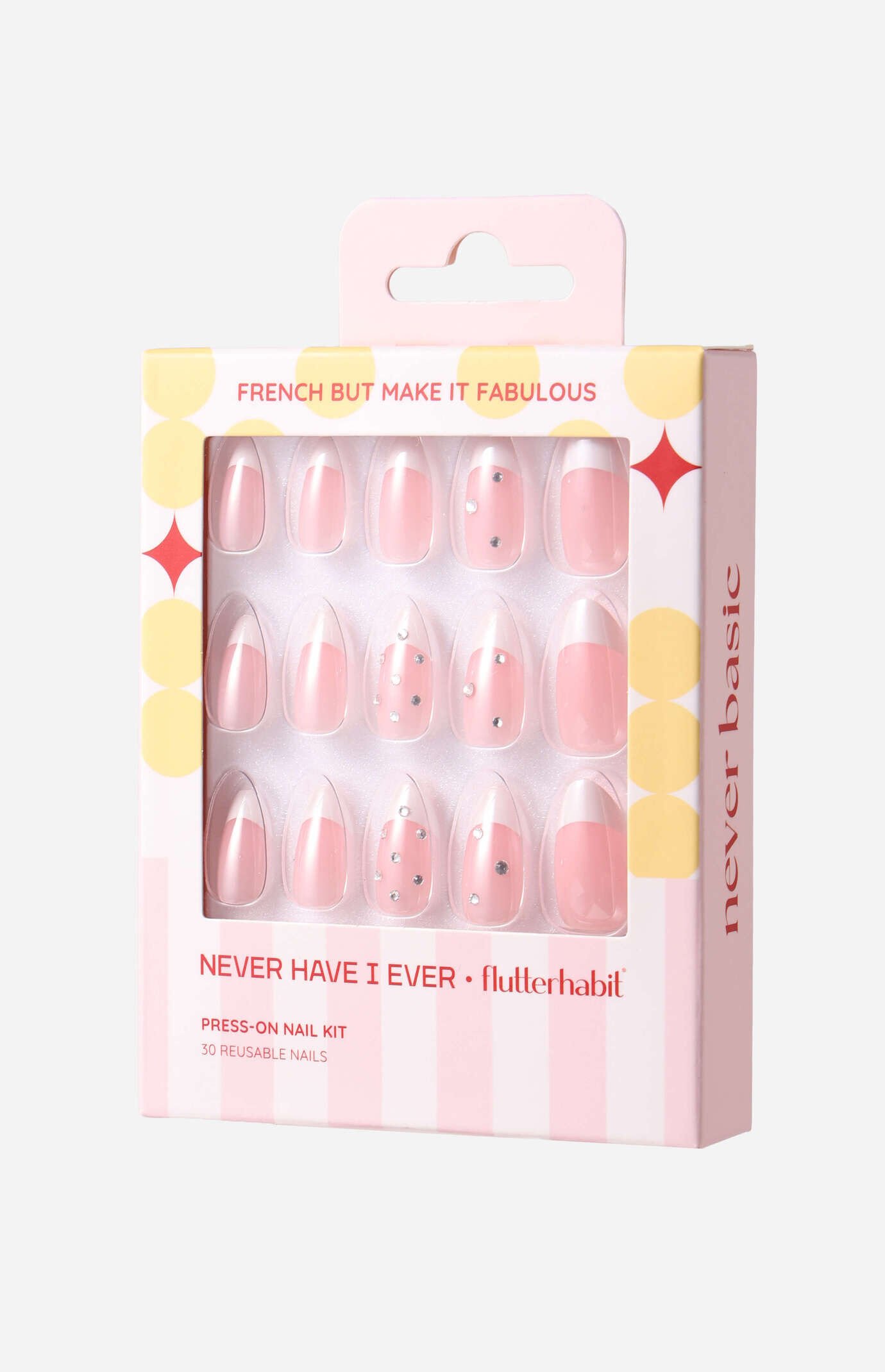 NEVER HAVE I EVER French But Make It Fabulous Press-On Nails