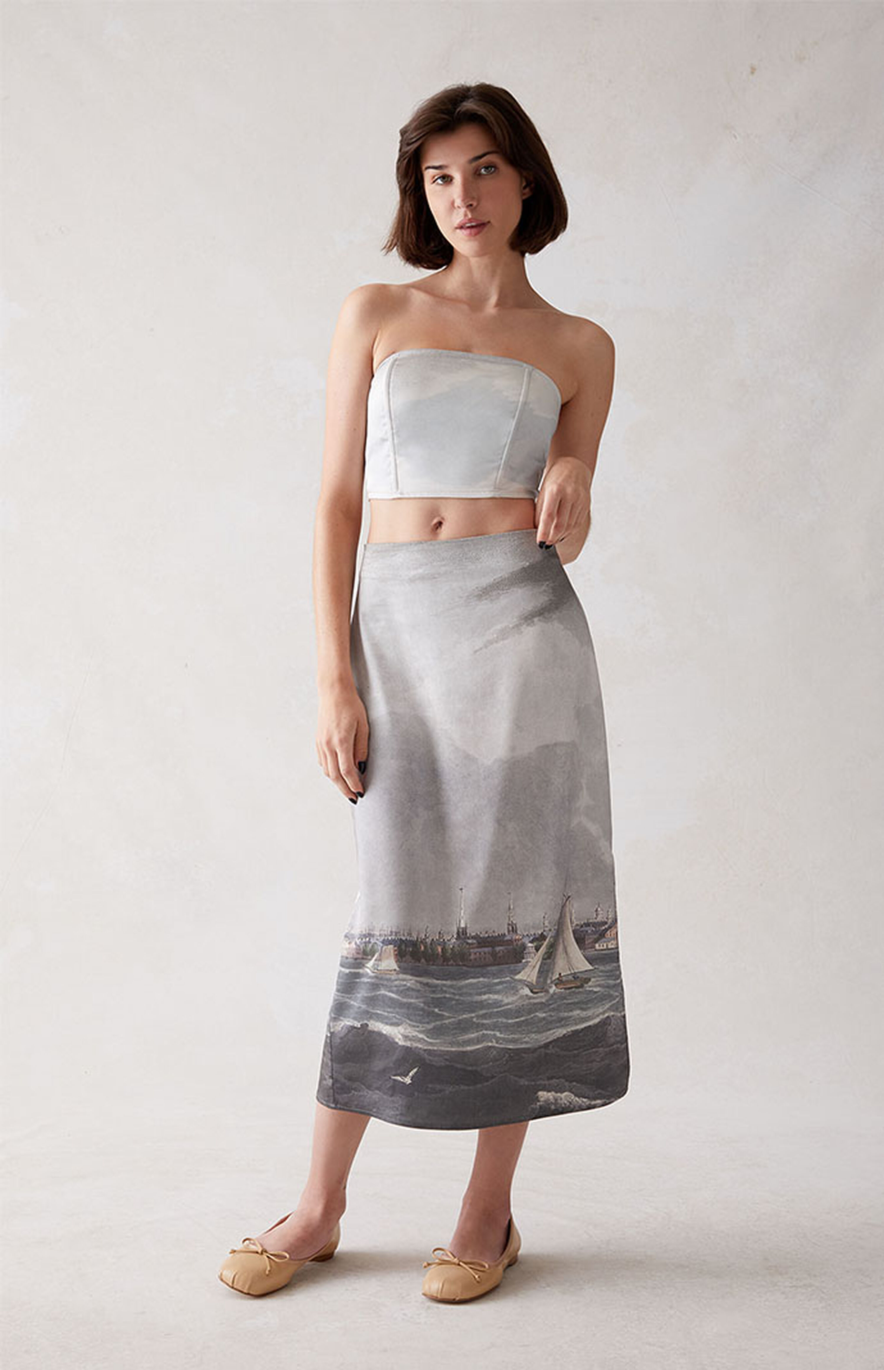 The Met x PacSun Satin Midi Skirt PacSun