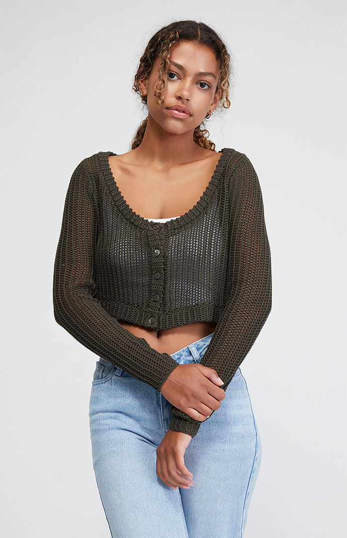 La Hearts Small Cropped Cardigan La Hearts Sweaters La Hearts