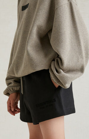 Essentials Black Sweat Shorts image number 5