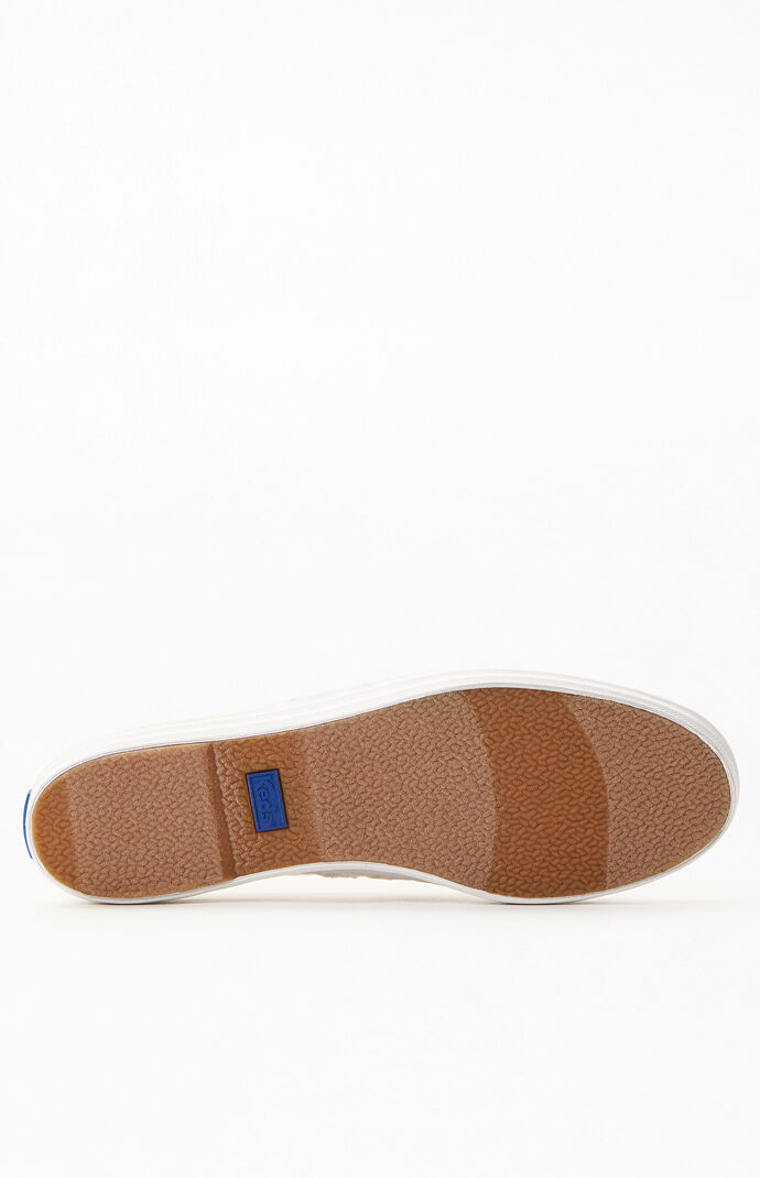 Women's Triple Embroidery Platform Sneakers