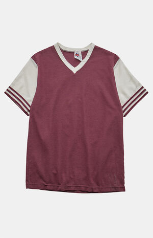 '90s Spikes Jersey V-neck Graphic T-Shirt image number 3