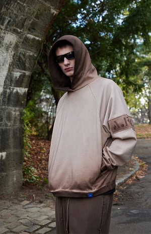 Brown&nbsp;Vintage Wash Heavyweight Oversized Fleece Hoodie image number 1