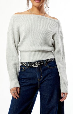 Cosette Ribbed Off-The-Shoulder Sweater image number 2