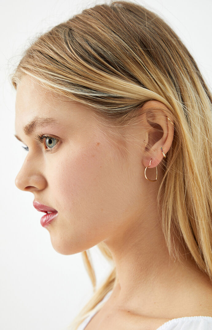 Gold Heart Earrings
