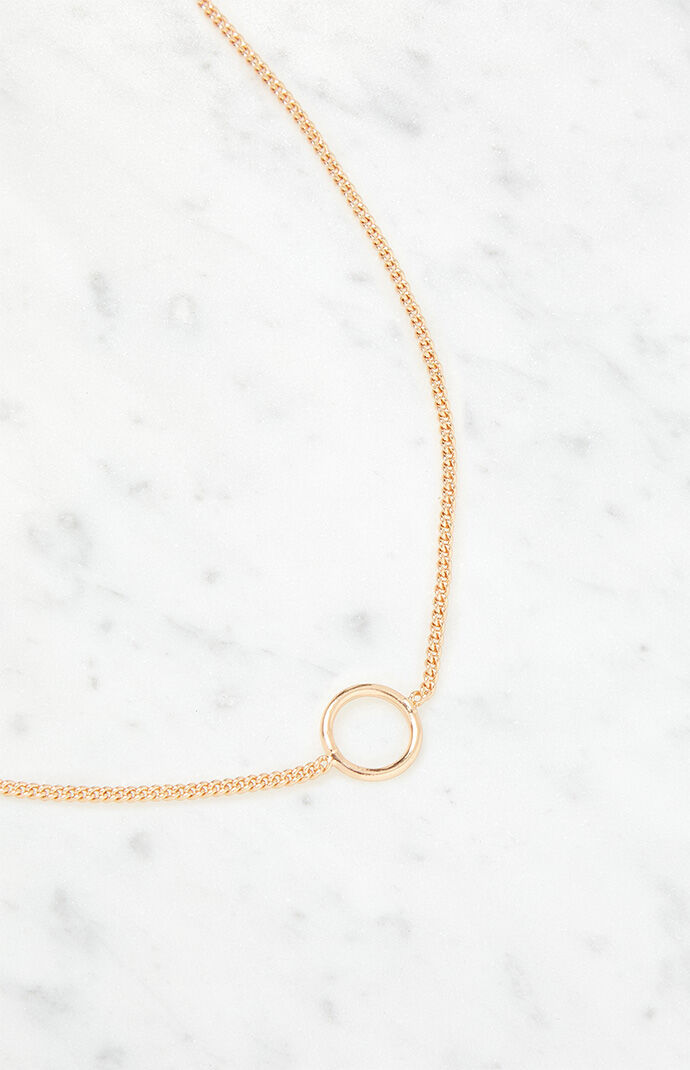 John Galt Circle Charm Necklace PacSun