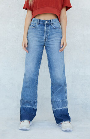 Pacsun Ink Dip High Waisted Baggy Jeans Pacsun