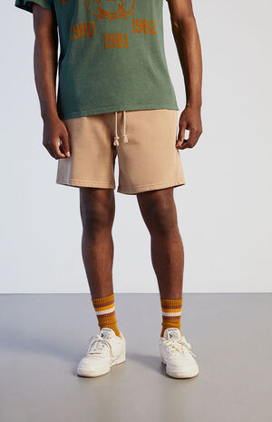 Solid Fleece Garment Dyed Volley Sweat Shorts image number 3